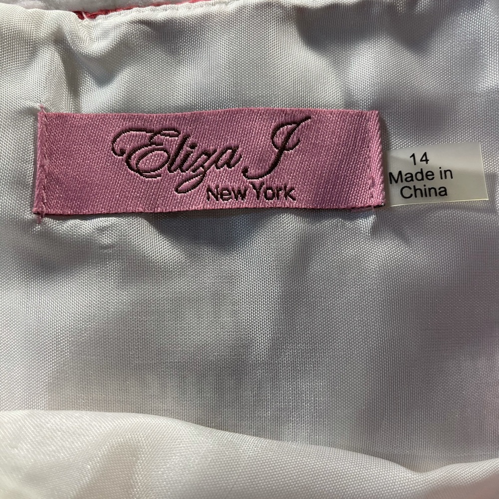 Eliza J New York Pink White dress size Missy 14 - Picture 3 of 4